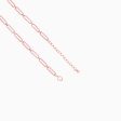 Rose Gold Elongated Link Chain Necklace For Discount