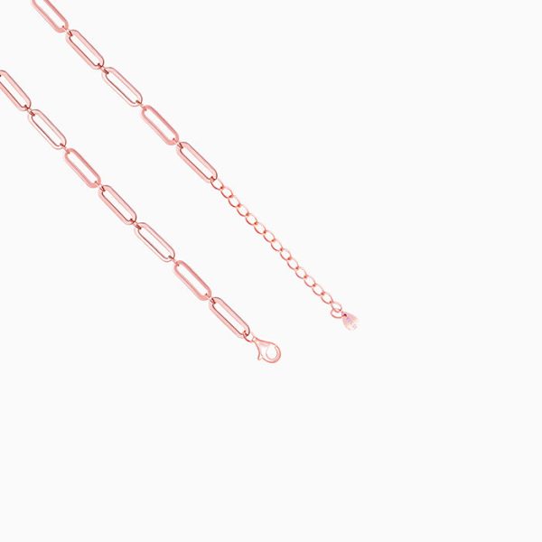 Rose Gold Elongated Link Chain Necklace For Discount