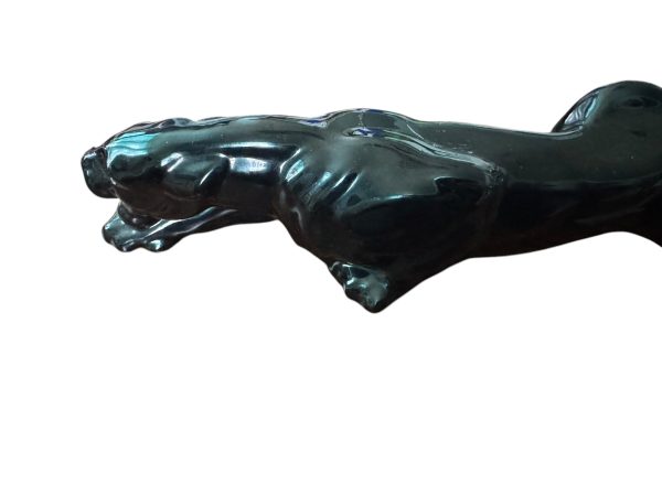 Vintage 15” Crouching Black Panther Statue - Mid Century Modern Online