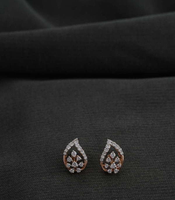 Diamond Dewdrop Leaf Earrings Online Sale