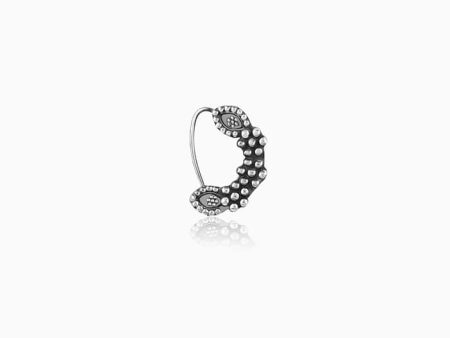 Oxidised Silver Beaded Nose Ring Supply