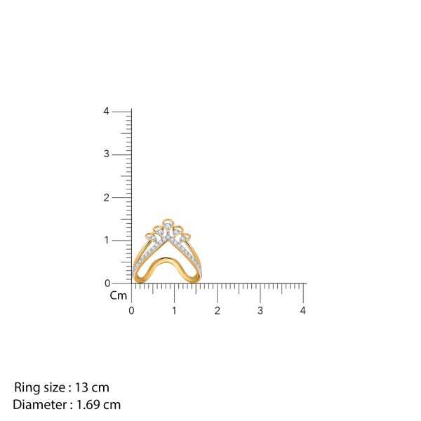 Gold Circulaire Diamond Vanki Ring Cheap