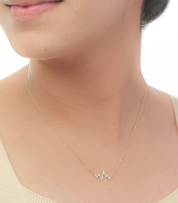 Diamond Heartbeat Necklace Online now