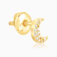 Anushka Sharma Golden Crescent Zircon Tiny Earrings Supply