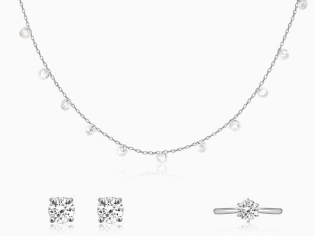 Silver Zircon Queens Set Cheap