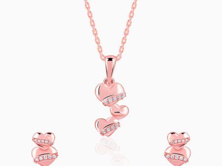 Rose Gold Cherished Sparkle Set Fashion