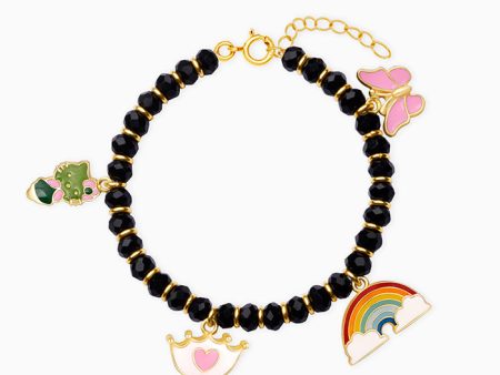 Golden Colourful Charm Infant Bracelet (0-18 months) Hot on Sale