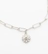 Bulky Chain Floral Bracelet (Silver) Supply