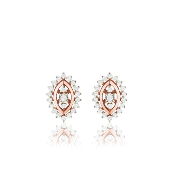 Diamond Gemstone Grid Earrings Online Hot Sale