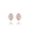 Diamond Gemstone Grid Earrings Online Hot Sale