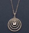 Decorative Concentric Loops Of Silver Color Flower Necklace (Brass) Sale