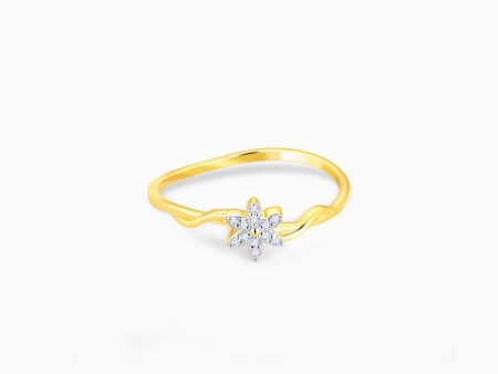 Gold Jasmine In Bloom Diamond Ring Online Sale