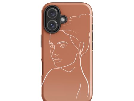 Girl Outline iPhone Case For Sale