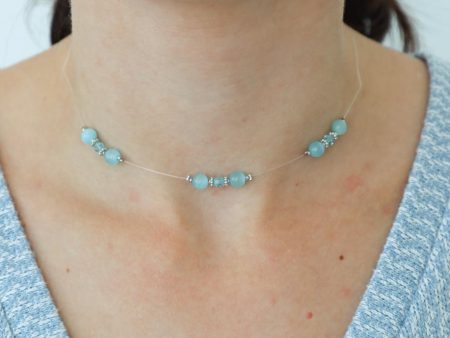 Aquamarine Choker Necklace Online now