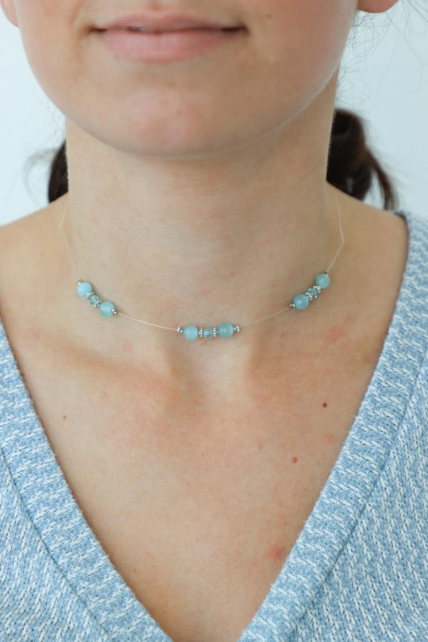 Aquamarine Choker Necklace Online now